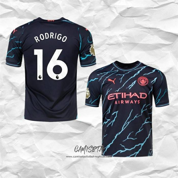 Tercera Camiseta Manchester City Jugador Rodrigo 2023-2024